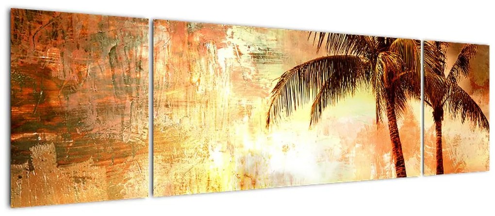 Obraz - Palmy na plaży (170x50 cm)
