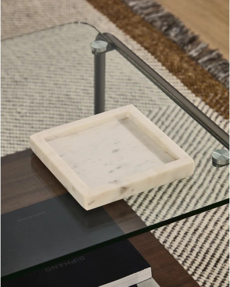 Marmurowa taca dekoracyjna 18x18 cm Serela – Kave Home