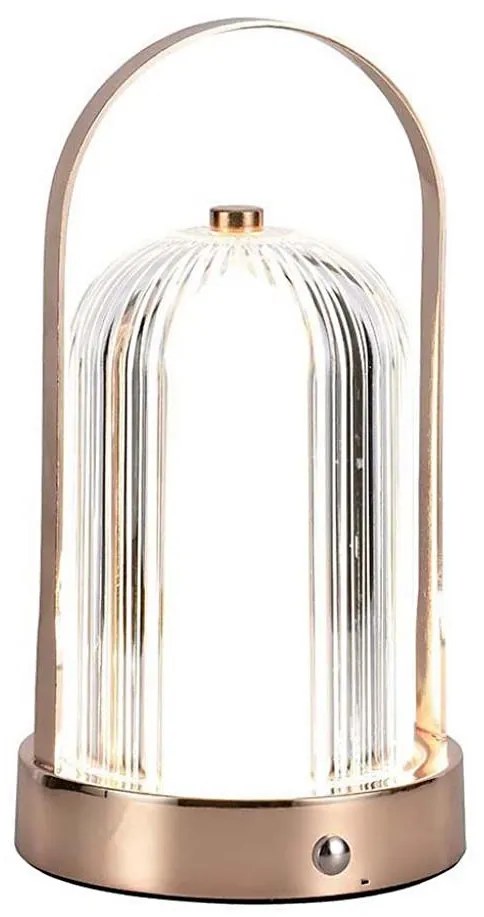 LED regulowana lampa biurkowa LED/1W/5V 3000-6000K 1800 mAh miedź