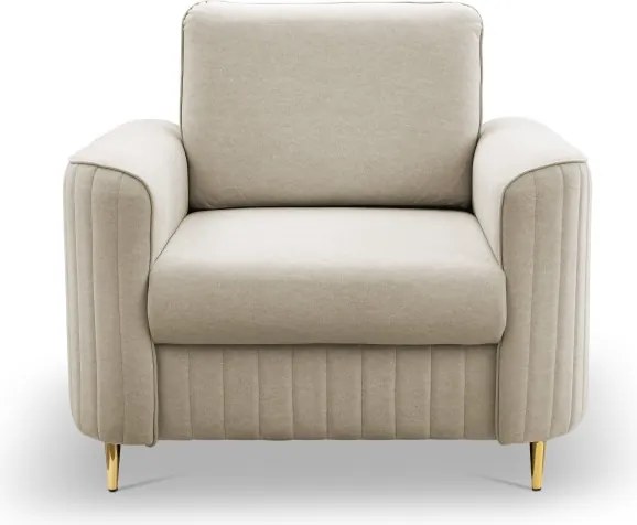 Fotel LAREN na stalowych nogach z oparciem i podłokietnikami w tkaninie CASTEL 03