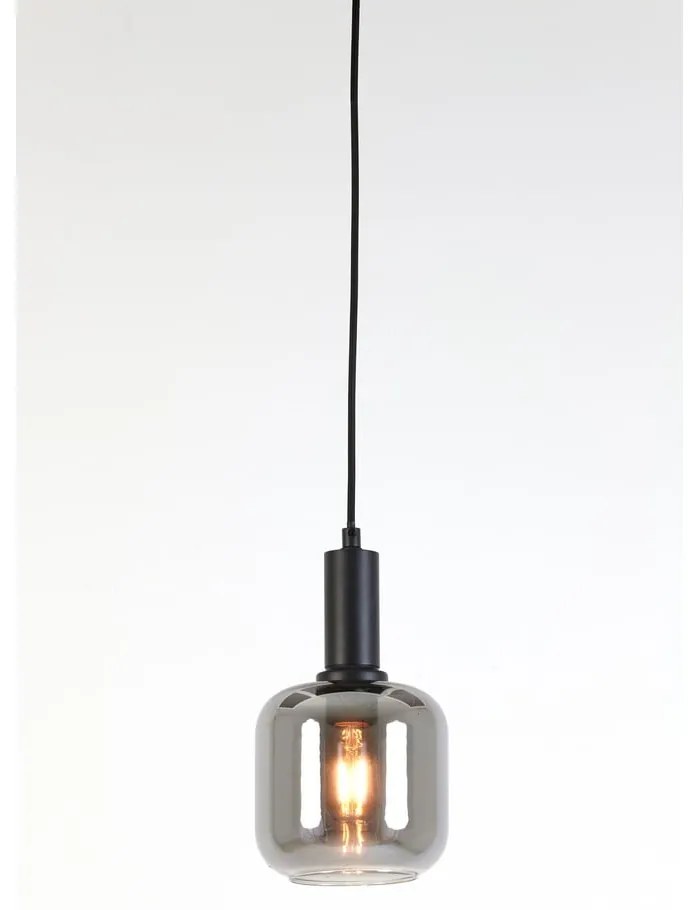 Szara lampa sufitowa z szklanym kloszem ø 21 cm Lekar – Light &amp; Living