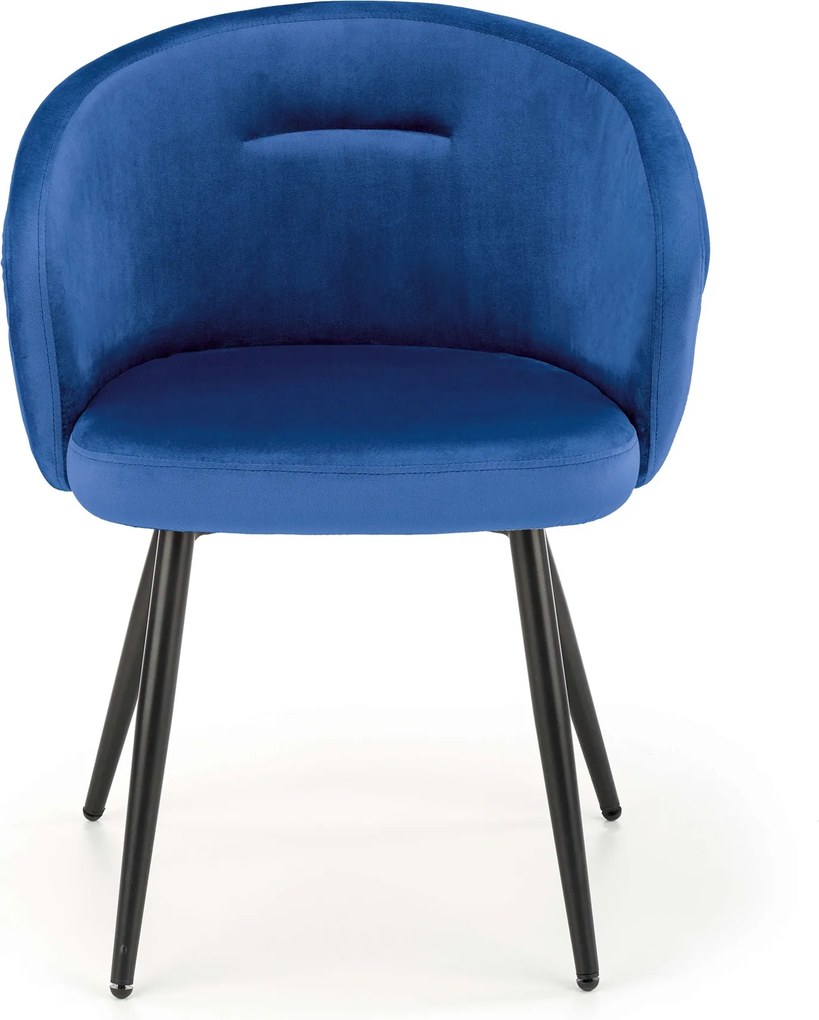 Velvetowy fotel do jadalni z podłokietnikami K430
