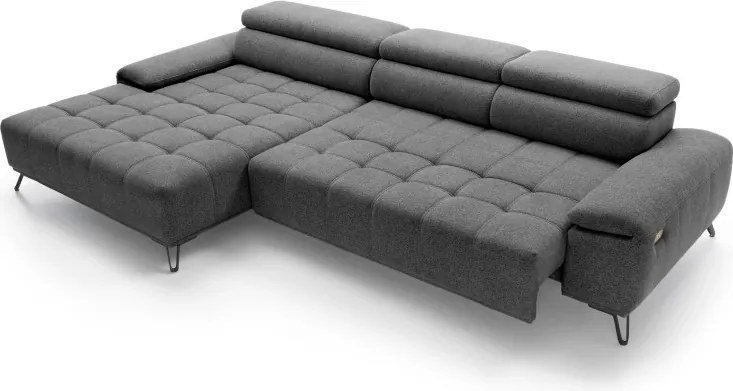 Narożnik PALLADIO MINI z elektryczną regulacją siedziska Lewostronny w tkaninie RIVIERA 21 WERSAL