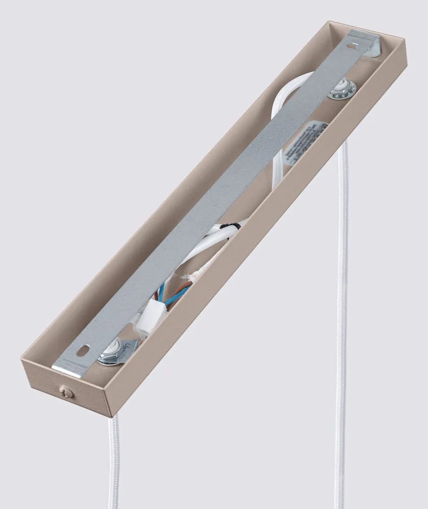 Szarobrązowa metalowa lampa wisząca Gleam – Sollux