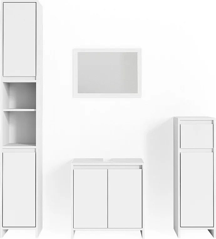 Zestaw mebli łazienkowych biały 58x33x60 emma