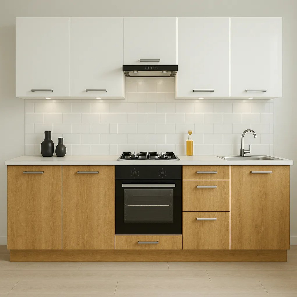 Kuchenna szafka modułowa dolna z szufladami Hettich BELLA D3S-60/82 dąb miodowy mat