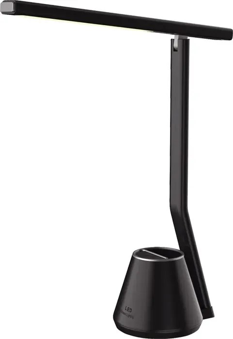Czarna biurkowa lampka LED z przybornikiem - 6X S253 S6-S40