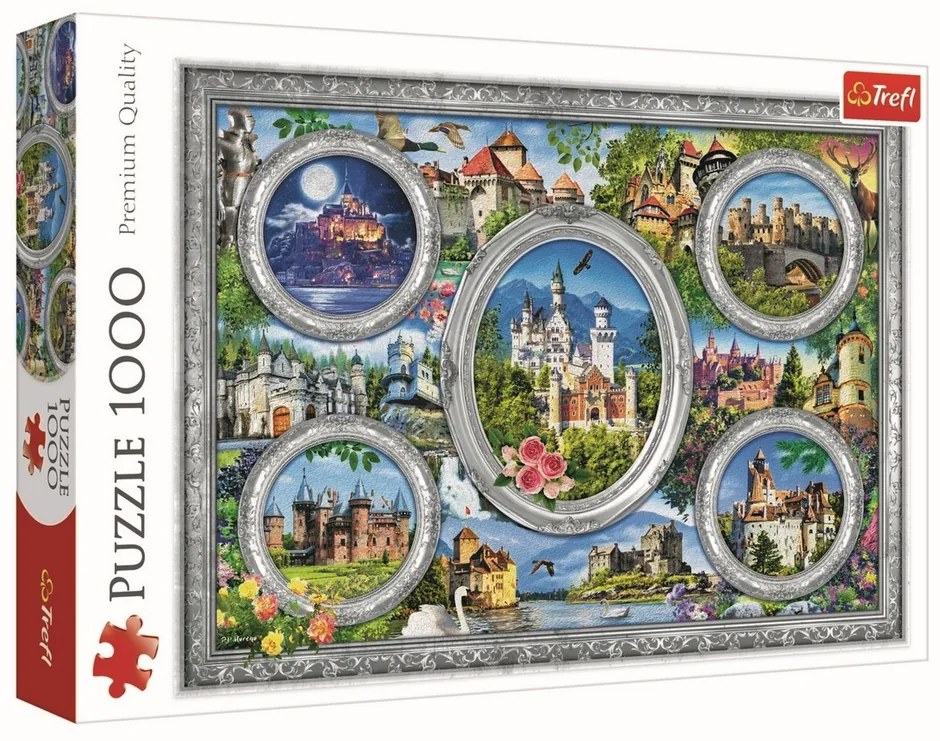 Trefl Puzzle panoramiczny Zamki świata, 1000 elementów