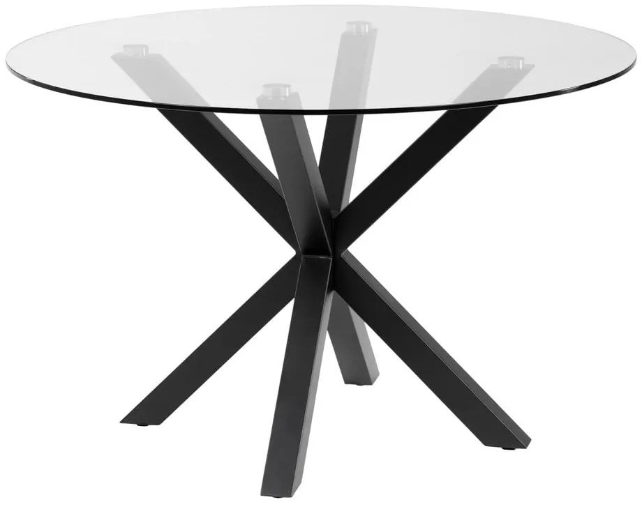 Okrągły stół do jadalni ze szklanym blatem Kave Home, ø 119 cm