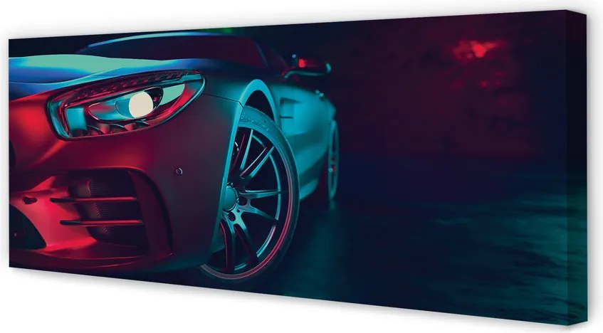 Zdjęcie na płótnie Blask Samochodowych Reflektorów