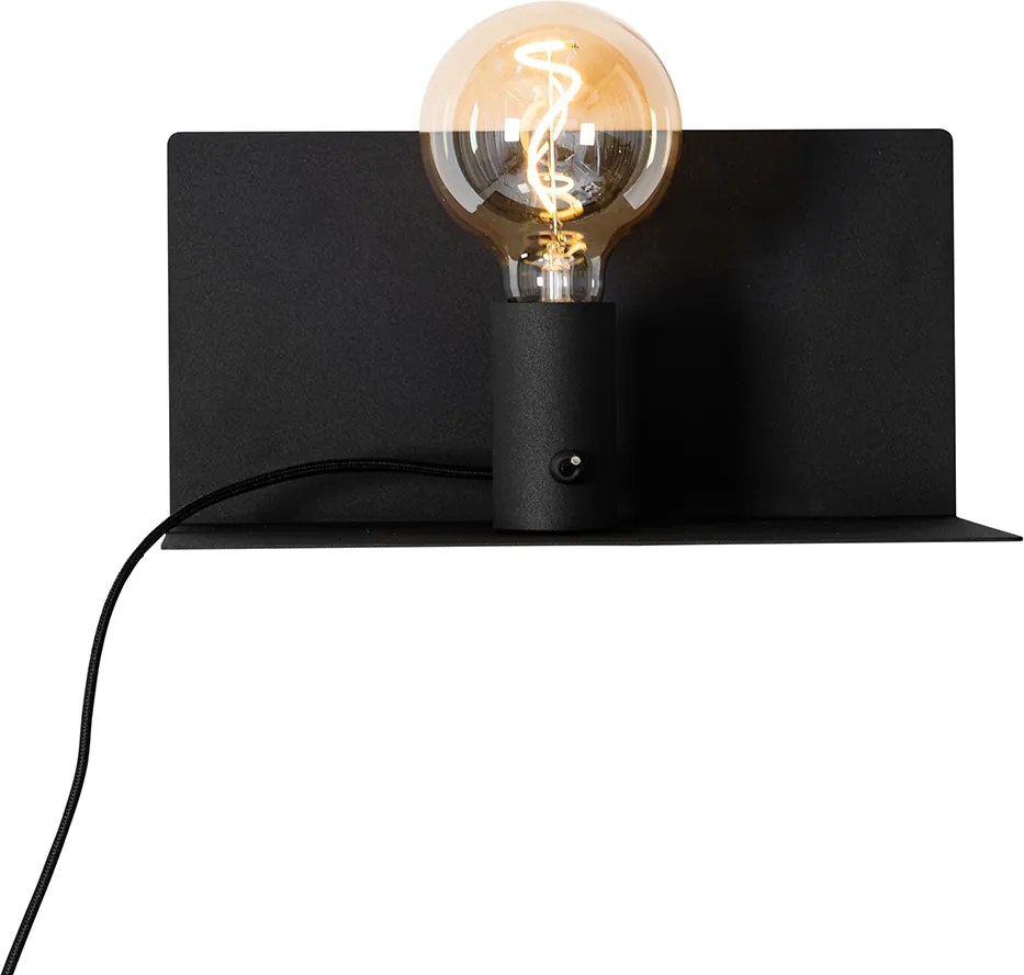 Nowoczesna lampa ścienna czarna magnetyczna regulowana - Muro