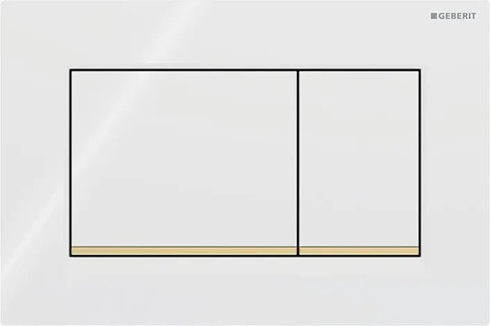 Geberit 115.883.KK.1 - Przycisk spłukujący Sigma30 24,6x16,4 cm biały/złoty