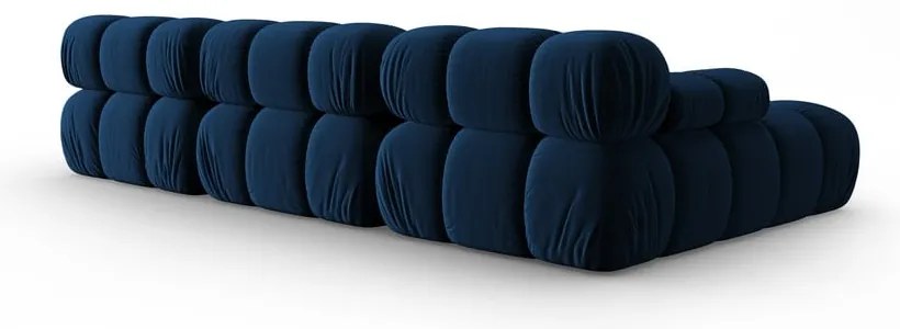 Niebieska aksamitna sofa 285 cm Bellis – Micadoni Home