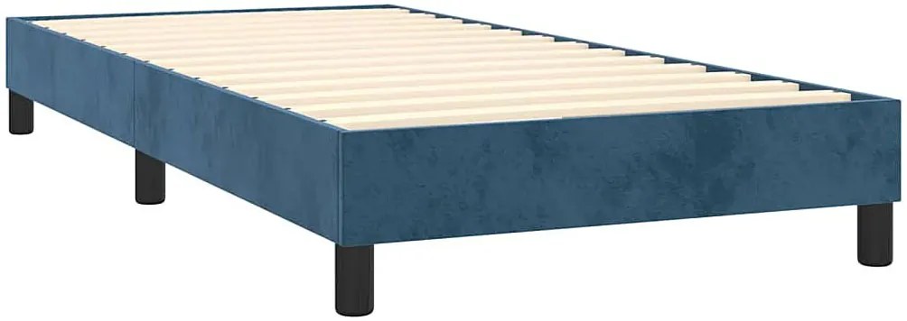 Niebieskie łóżko kontynentalne z materacem 90x200 - Lisila 3X
