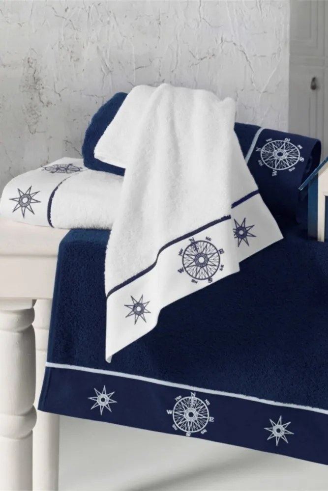 Podarunkowy zestaw ręczników MARINE LADY, 2 szt Ciemnoniebieski
