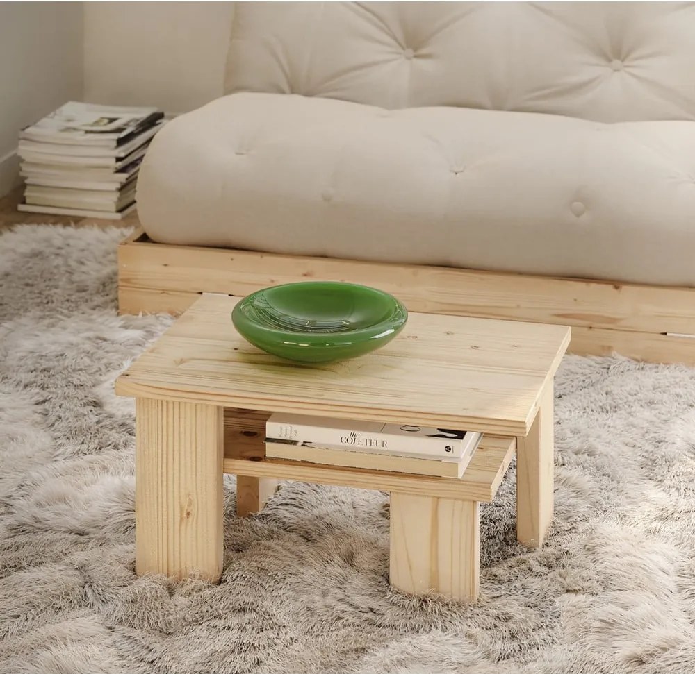 Brązowy stolik z litego drewna sosnowego 45x68 cm Japan – Karup Design