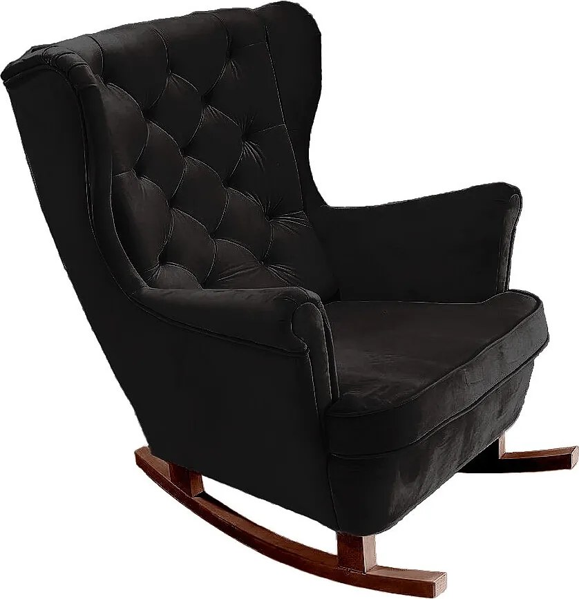 Fotel Relax z Tapicerowanym Siedzeniem i Podłokietnikami, Fotel TV 102x81x95cm Czarny_29884