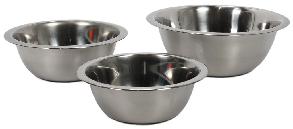 Miska ze stali nierdzewnej, zestaw 3 mis kuchennych 700 ml, 950 ml, 1900 ml