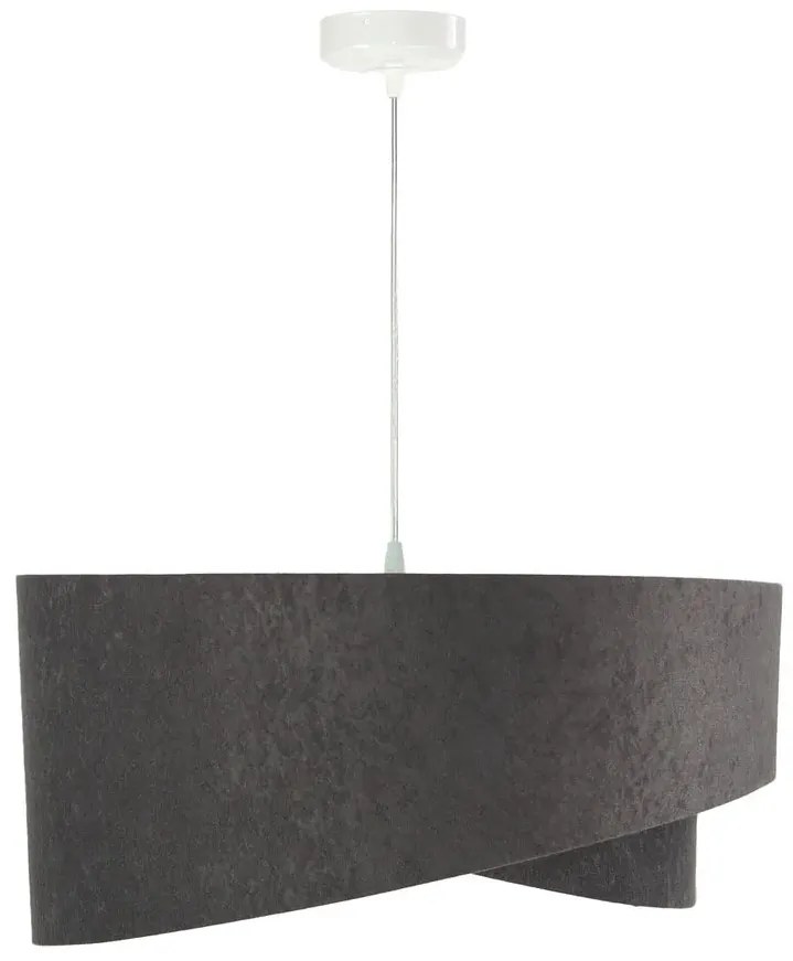 Grafitowo-miętowa lampa wisząca z weluru - 22X EX991 W0-H89