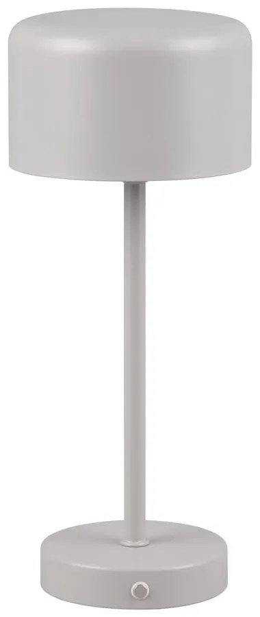 Jasnoszara lampa stołowa LED ze ściemniaczem (wys. 30 cm) Jeff – Trio