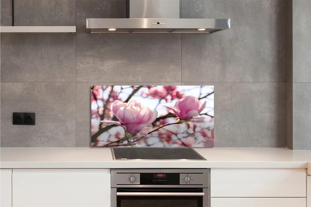 Szklany Panel Magnolia drzewa