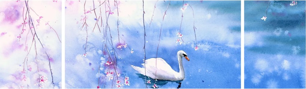 Obraz - Magiczne jezioro (170x50 cm)