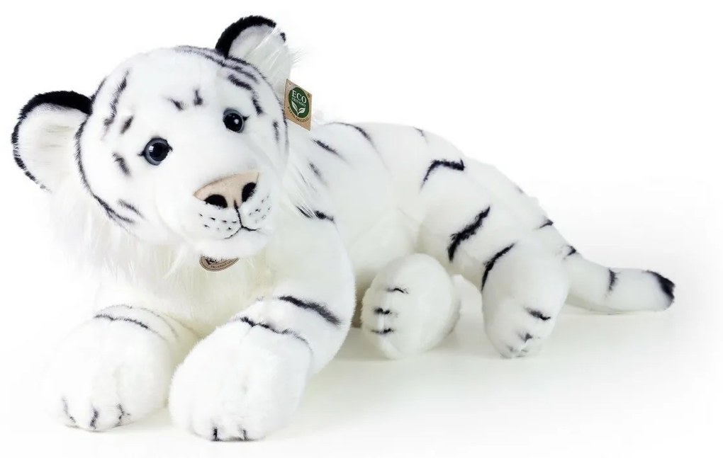 Rappa Pluszowy tygrys biały, 60 cm ECO-FRIENDLY