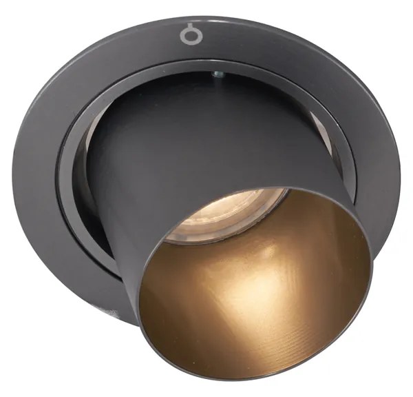 Nowoczesny podtynkowy reflektor GU10 50 mm okrągły, regulowany - Installa Nowoczesny Oswietlenie wewnetrzne