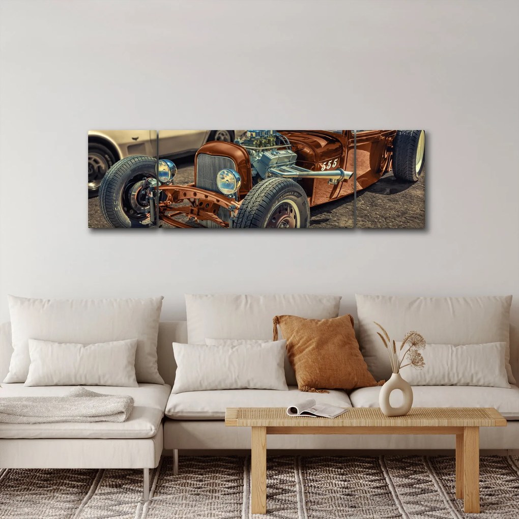Obraz brązowego samochodu (170x50 cm)