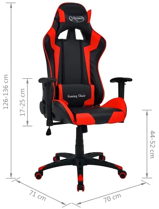 Czarno-czerwony fotel gamingowy z poduszkami H9-B76