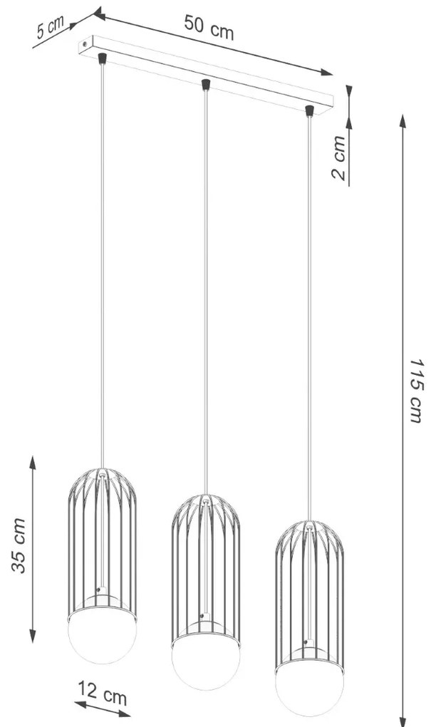 Listwa oświetlająca BRINA 3L czarna SOLLUX LIGHTING
