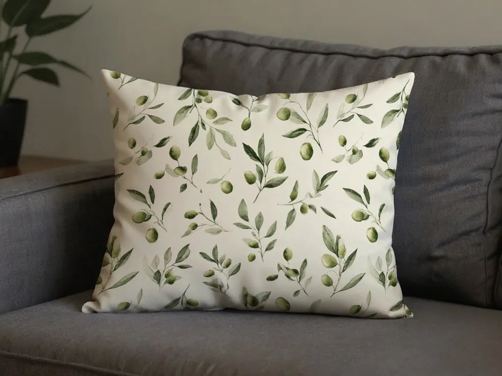Bawełniana poszewka na poduszkę OLIVE POLY 50x70 cm, zielona