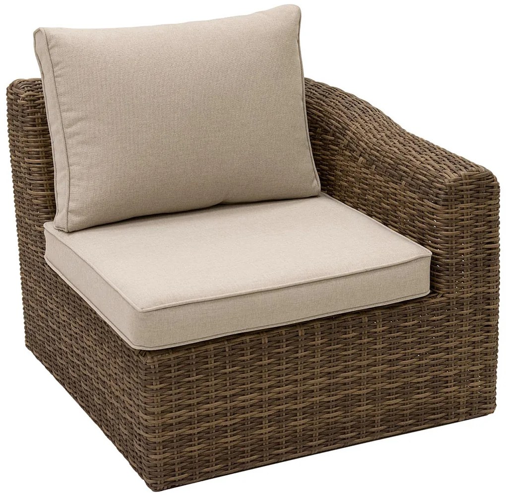 Rattanowy zestaw modułowy BORNEO LUXURY dla 7 osób (brązowy)