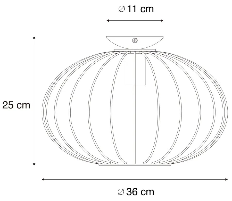Inteligentna lampa sufitowa czarna z Wi-Fi G95 - MargaritaDesignerski Oswietlenie wewnetrzne