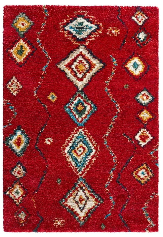 Czerwony dywan Mint Rugs Geometric, 80x150 cm