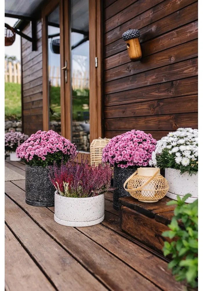 Ciemnoszara doniczka Bonami Selection Terrazzo, ø 34 cm