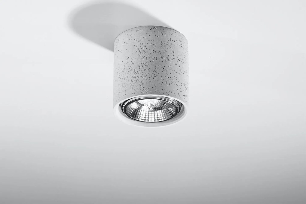 Okrągły loftowy plafon z betonu - 4X EX578 E9-W93