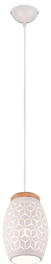 Biała lampa wisząca ø 15 cm Bidar – Trio