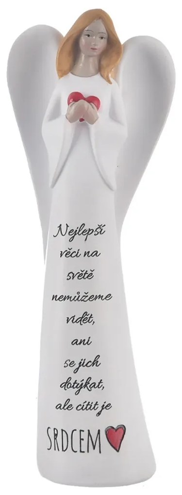 InDecor Ceramiczny aniołek Najlepszy, 7 x 4,5 x 19cm