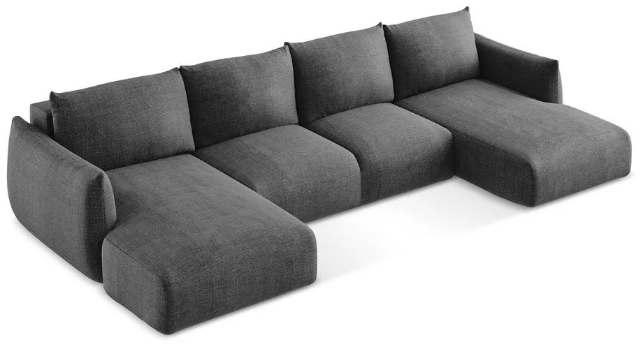 Ciemnoszary rozkładany narożnik (w kształcie litery U) Leila – Makamii