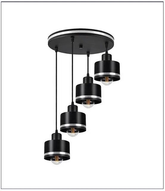 Lampa wisząca cztery klosze z regulacją wysokości - V130-Torini
