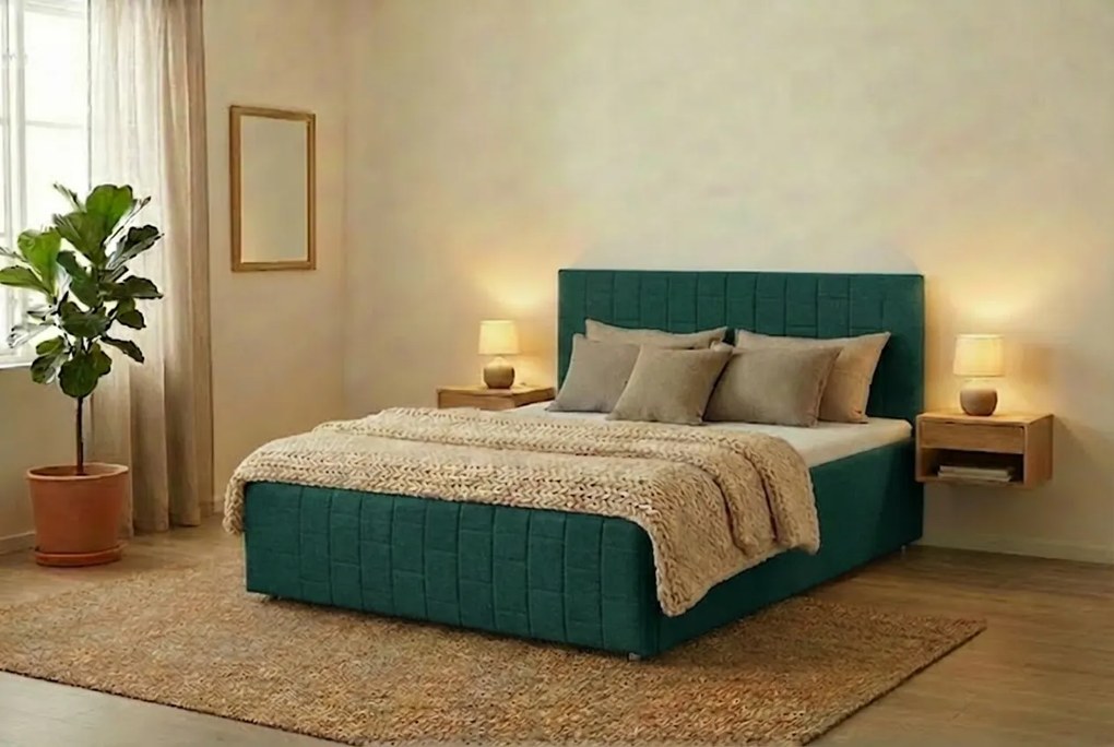 Łóżko OTTO 120x200 cm Turkusowy Z materacem