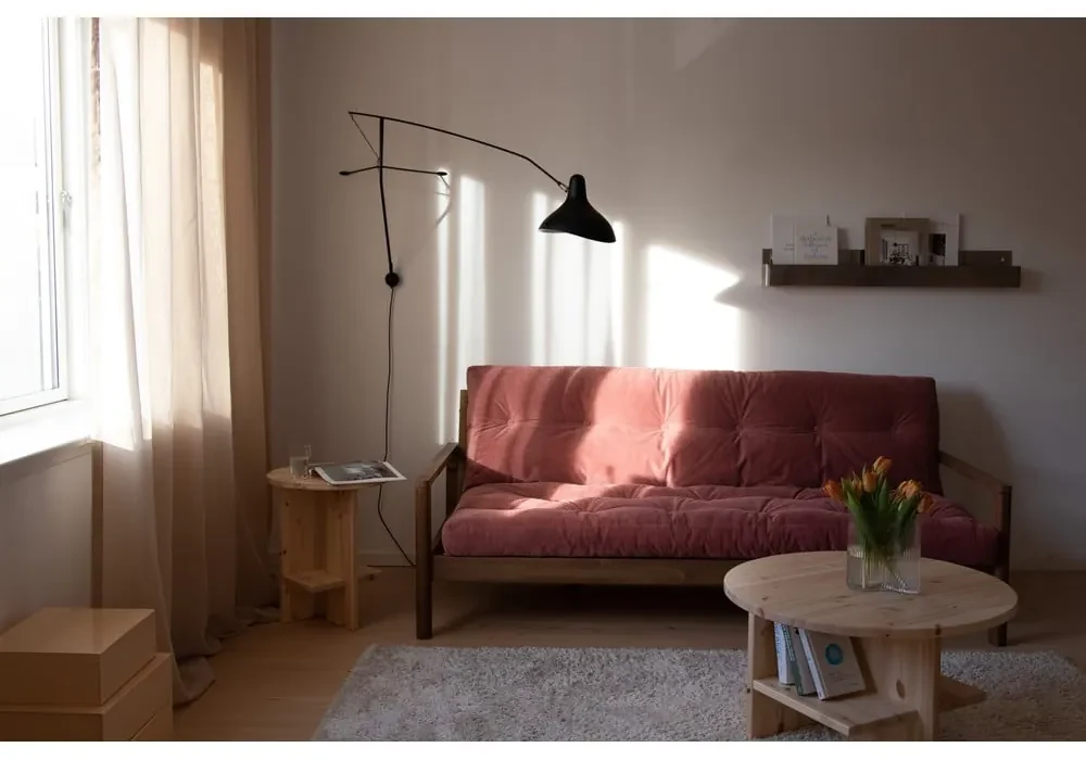 Żółta rozkładana sofa 205 cm Knob – Karup Design