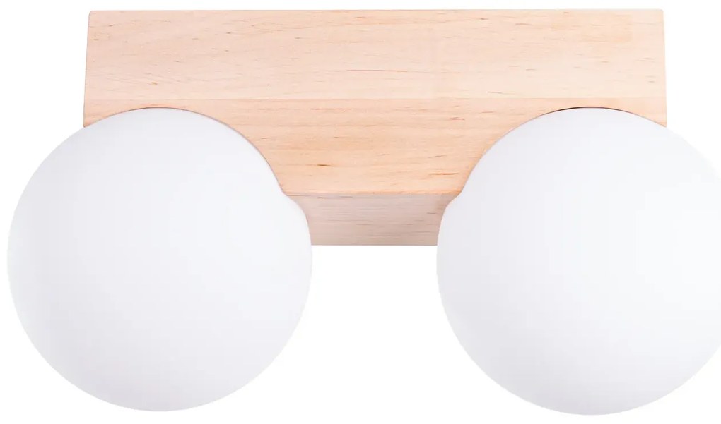 Plafon BULBO 2 naturalne drewno SOLLUX  LIGHTING