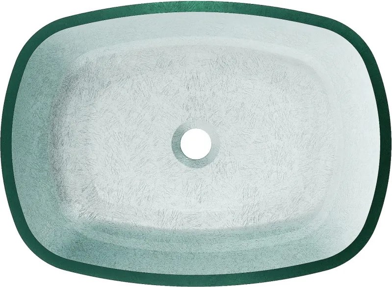 Mexen Araks szklana umywalka nablatowa 54 x 39 cm, srebrna - 24155411
