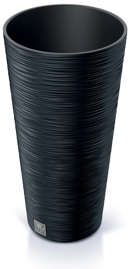 Donica ogrodowa okrągła Furu Slim 57 cm antracyt PROSPERPLAST