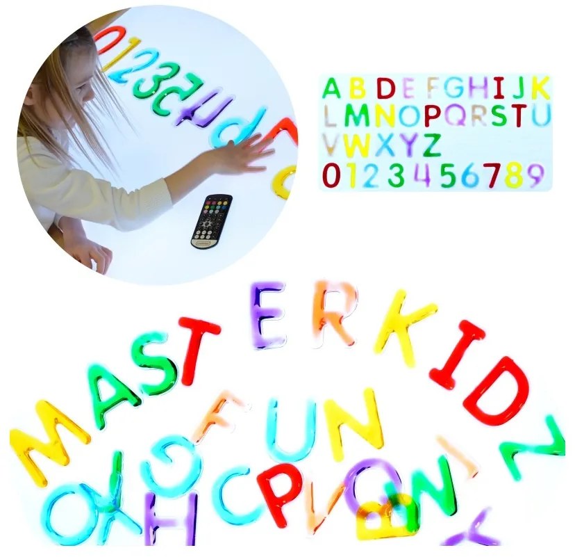Masterkidz zestaw literek i cyferek alfabet montessori