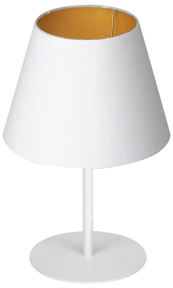 Lampa stołowa ARDEN 1xE27/60W/230V pr. 20 cm biała/złota