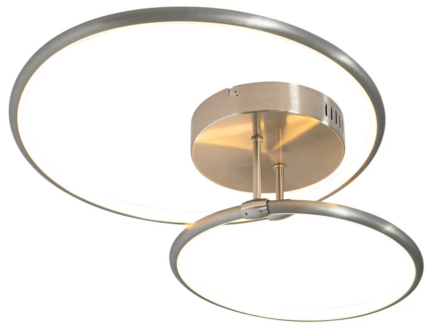 Lampa sufitowa ze stali z wbudowanymi diodami LED 3-stopniowy ściemniacz 2-światła - Joaniqa Nowoczesny Oswietlenie wewnetrzne