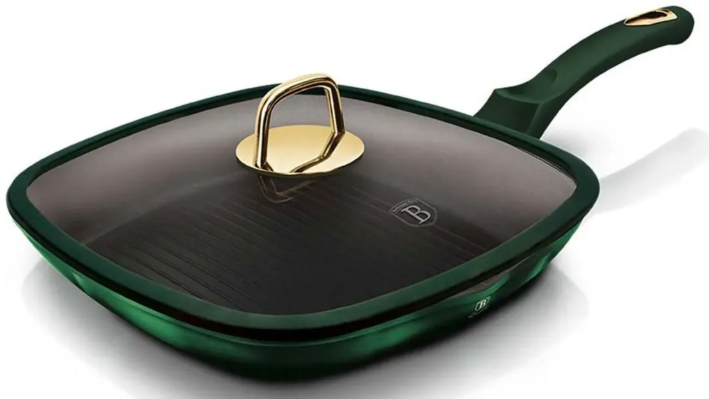 Zielona elegancka patelnia grillowa S5-P97
